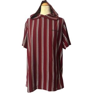 VALA Short Sleeve Pullover Hoodie Mens Red Size XL